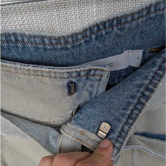 IRO Paris Vieno Denim Belted High Rise Tapered Leg Paperbag Jeans, size FR36/US4 - Picture 5 of 10